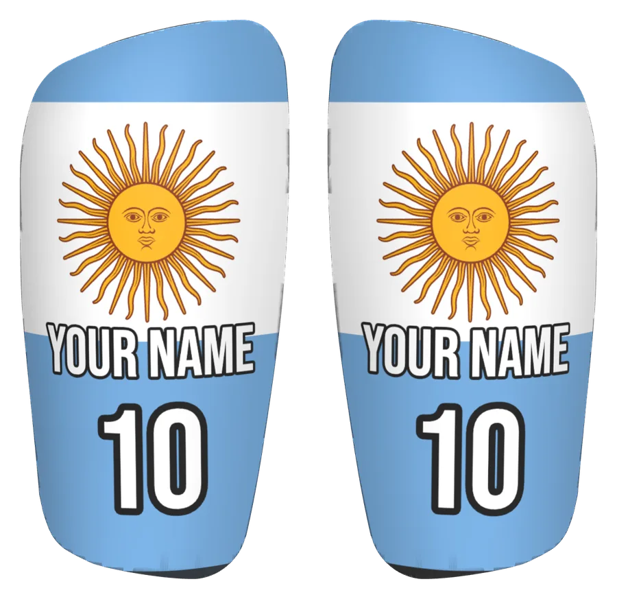 Custom Argentina flag shin pads