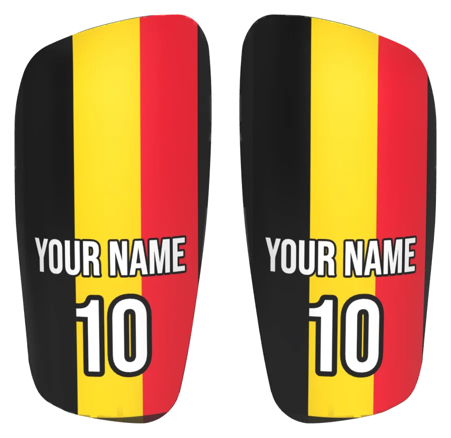 Custom Belgium flag shin pads
