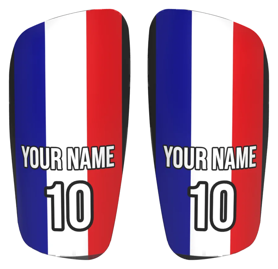 Custom France flag shin pads