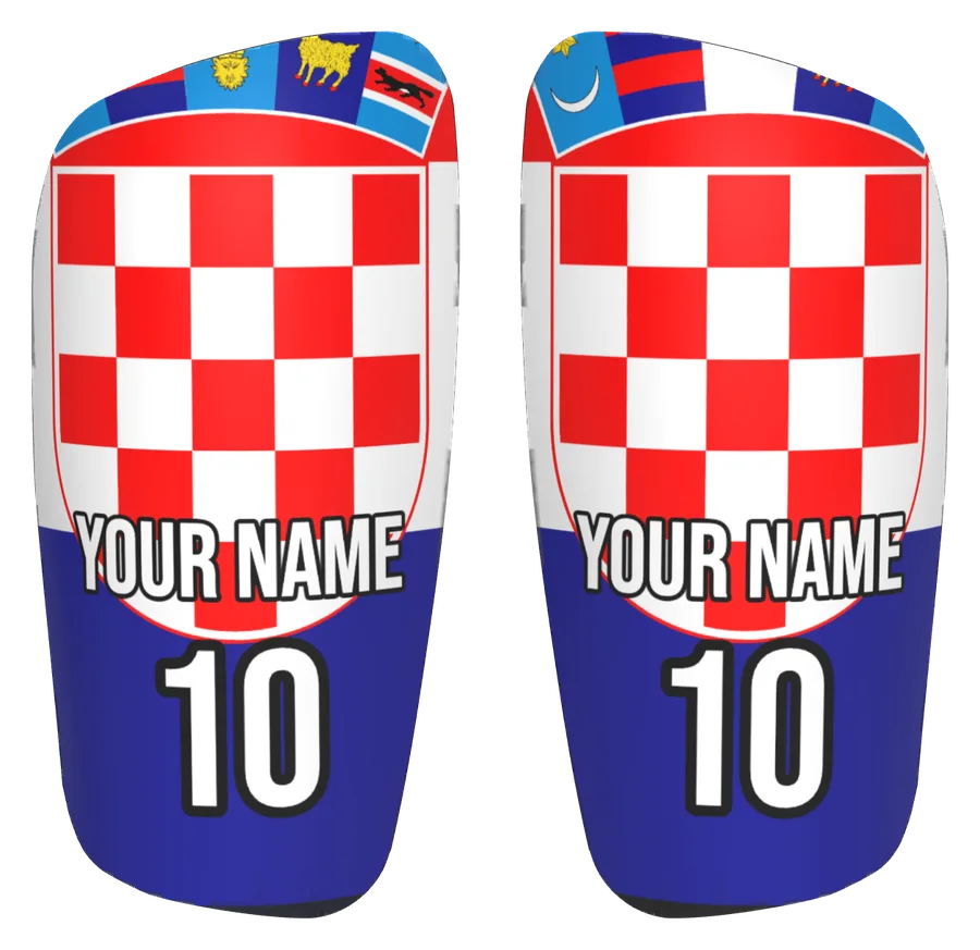 Custom Croatia flag shin pads
