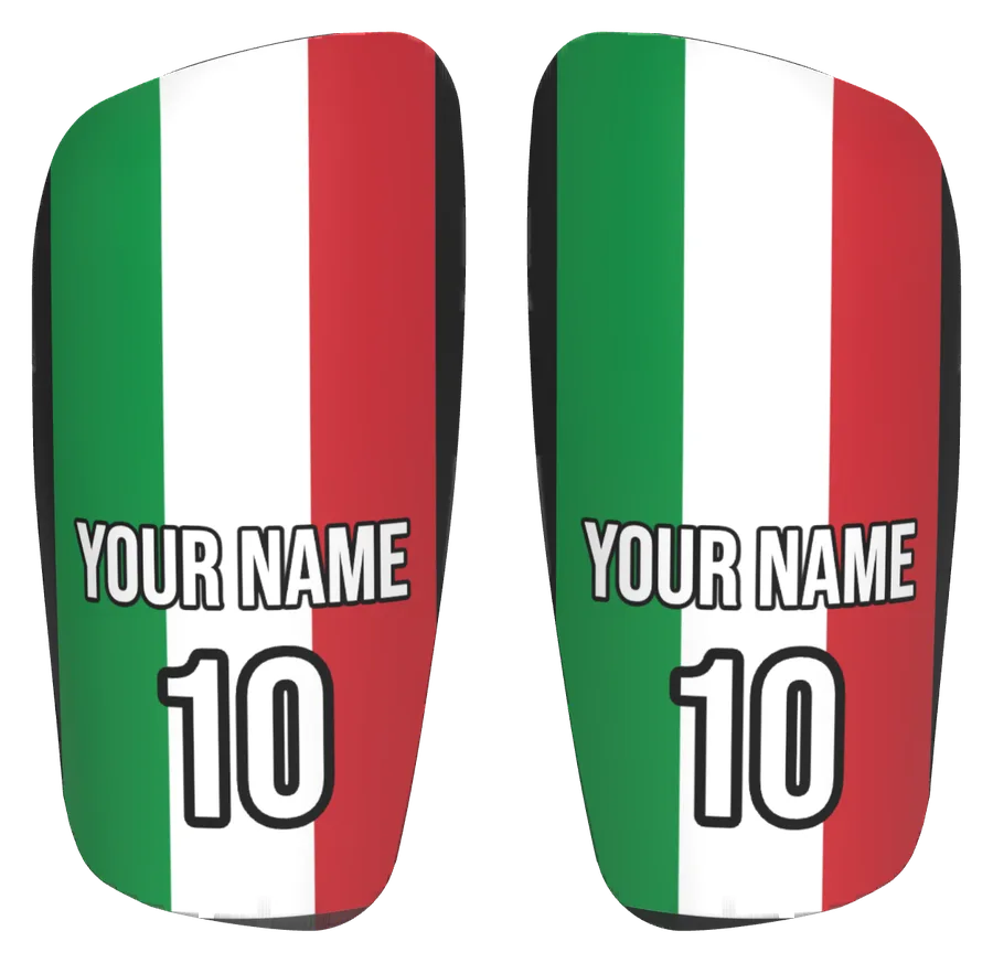 Custom Italy flag shin pads