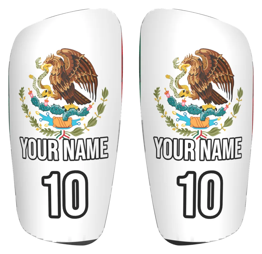 Custom Mexico flag shin pads