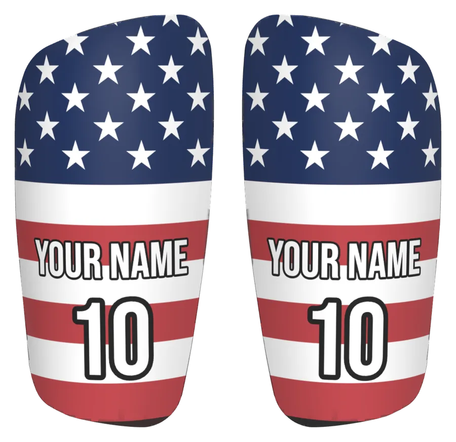 Custom United States flag shin pads