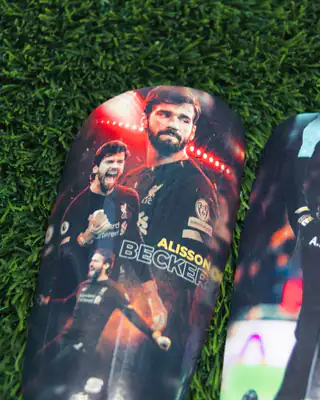 Alisson Becker goalkeeper collage shin pad